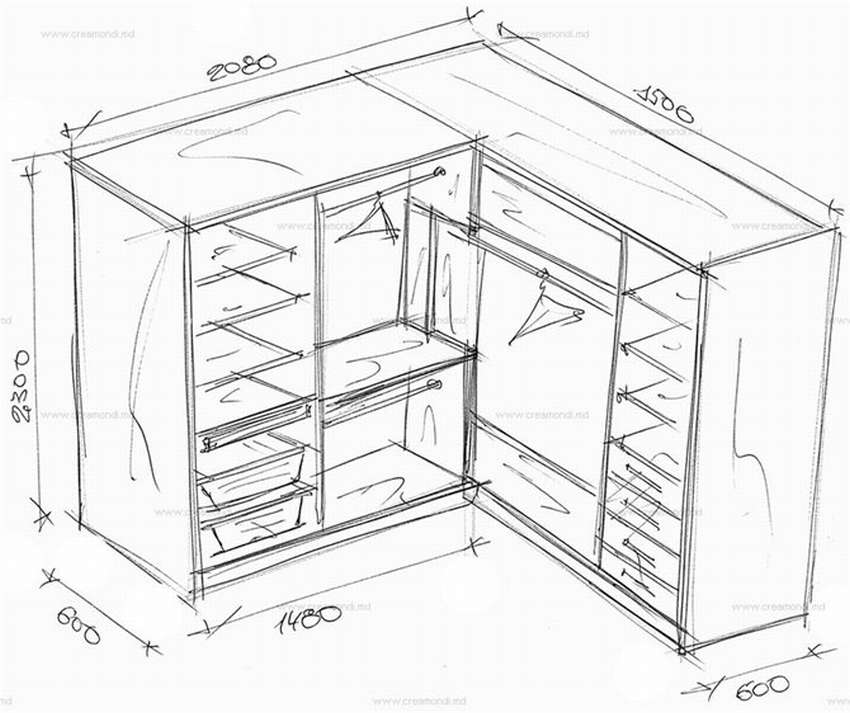 Гардеробная комната рисунок